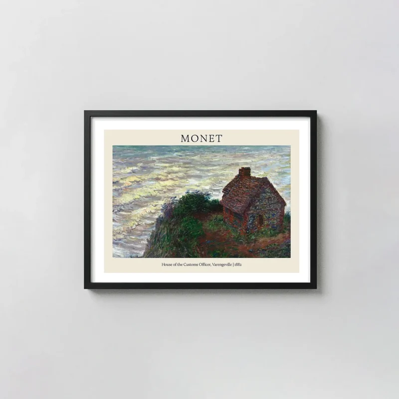 Monet: House of the Customs Officer, Varengeville, 1882 Impressionist Art Poster