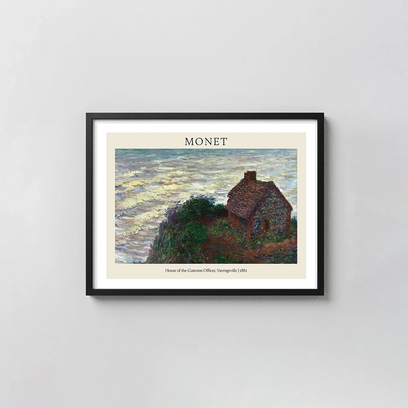 Monet House of the Customs Officer, Varengeville, 1882 Impressionist Art Poster - fine art poster print