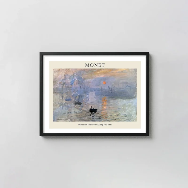 Claude Monet: Impression, Soleil Levant (1872) Poster - Iconic Impressionism Print