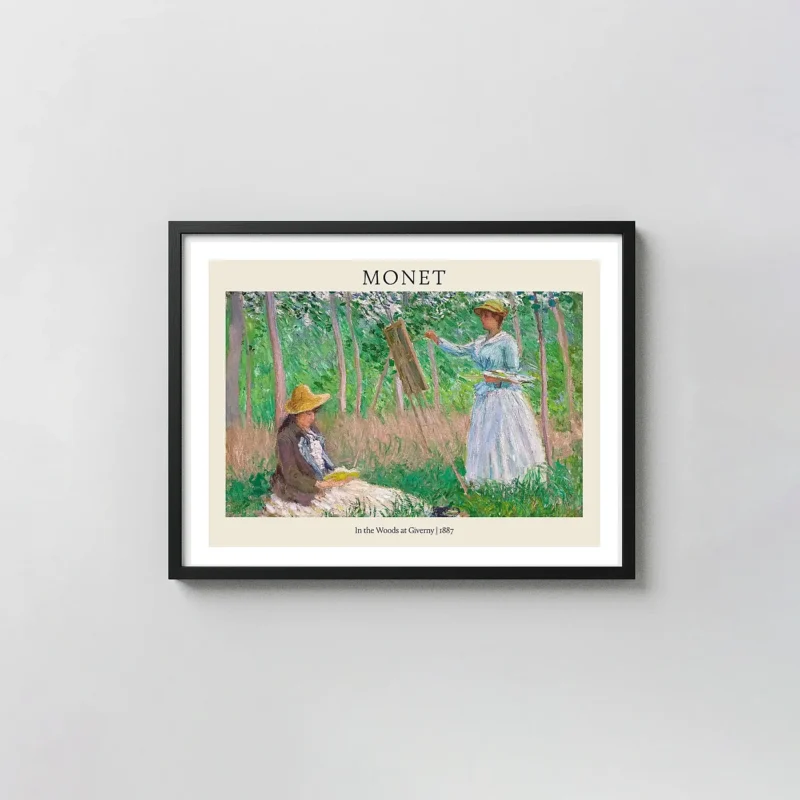 Monet's 'In the Woods at Giverny' (1887) Impressionist Art Poster