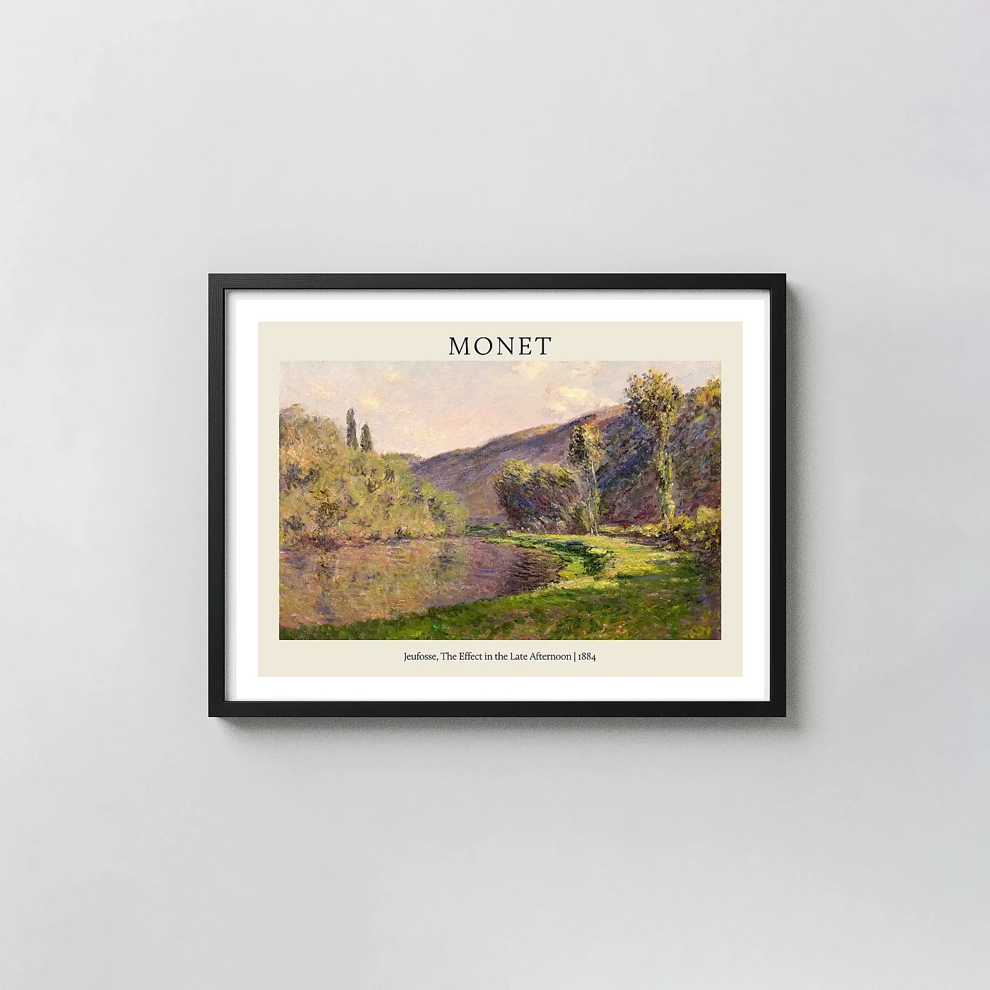Claude Monet Jeufosse, The Effect in the Late Afternoon (1884) Impressionist Canvas art print - fine art poster print