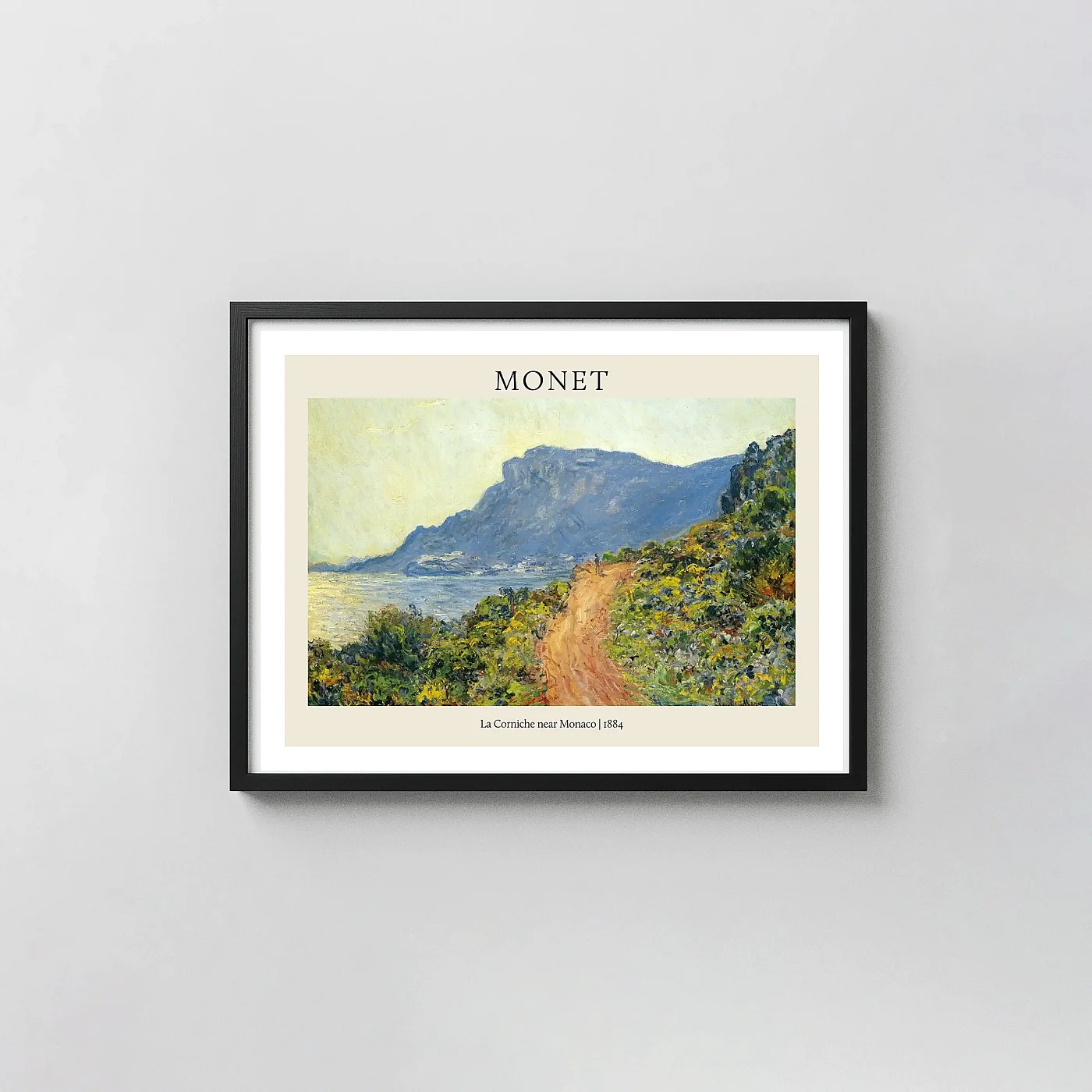 Monet's "La Corniche near Monaco" (1884) Impressionist Landscape Poster - fine art poster print
