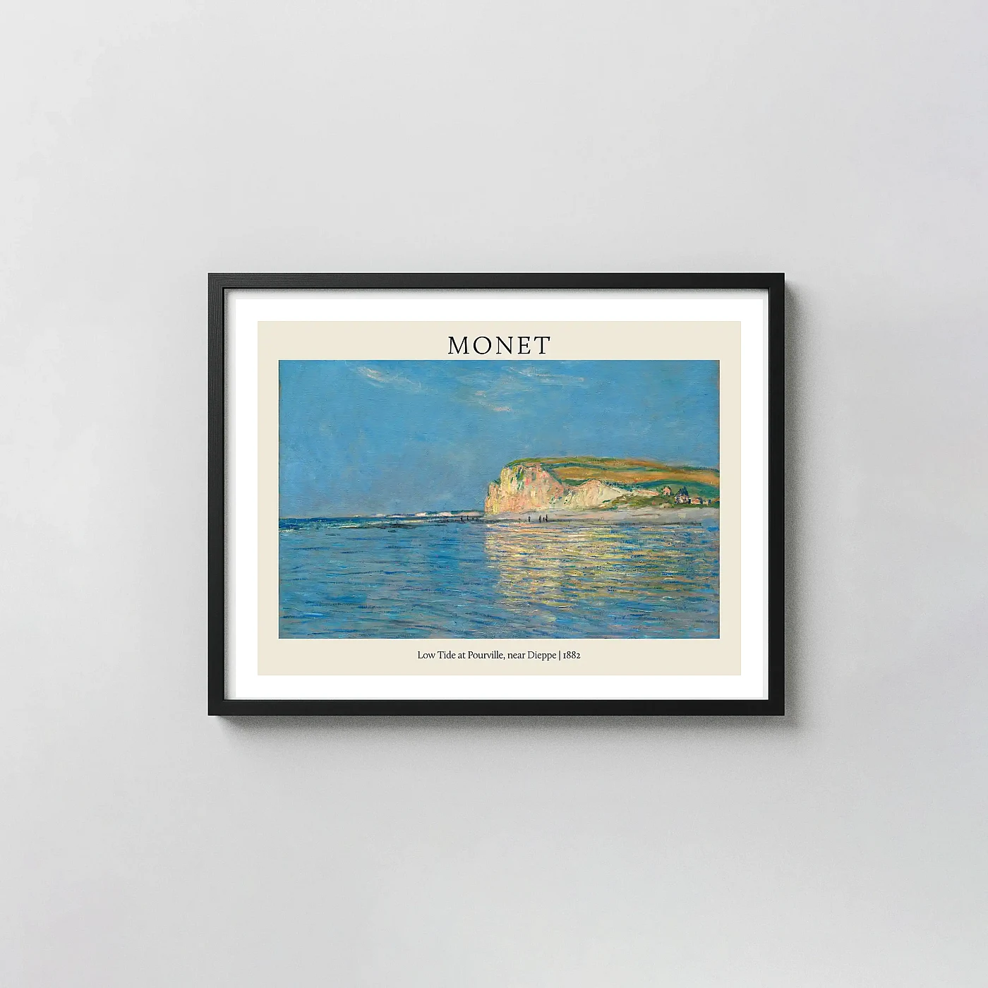 Monet's Low Tide at Pourville Poster 1882 Impressionism - fine art poster print