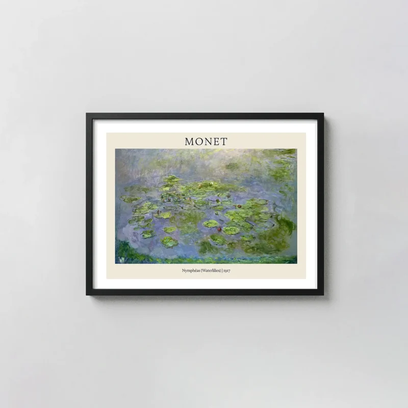 Claude Monet Nymphéas Waterlilies 1917 Impressionist Art Poster Print