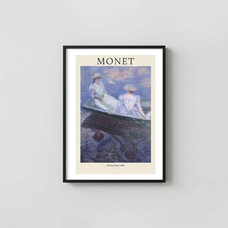 Claude Monet: On the Boat (1887) Impressionist Masterpiece Poster Print