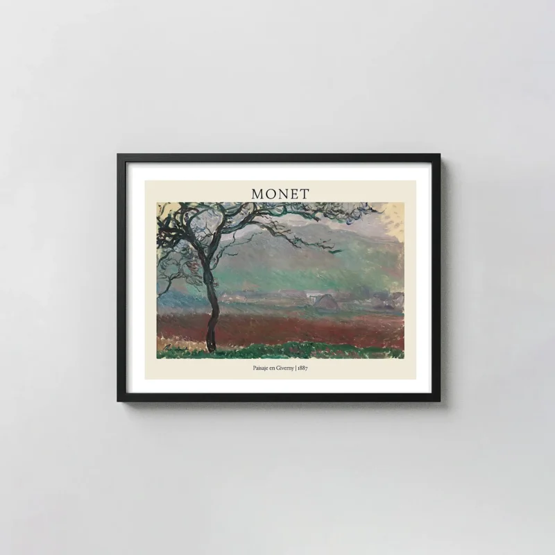 Monet's Landscape in Giverny (1887) Impressionist Fine Art Poster
