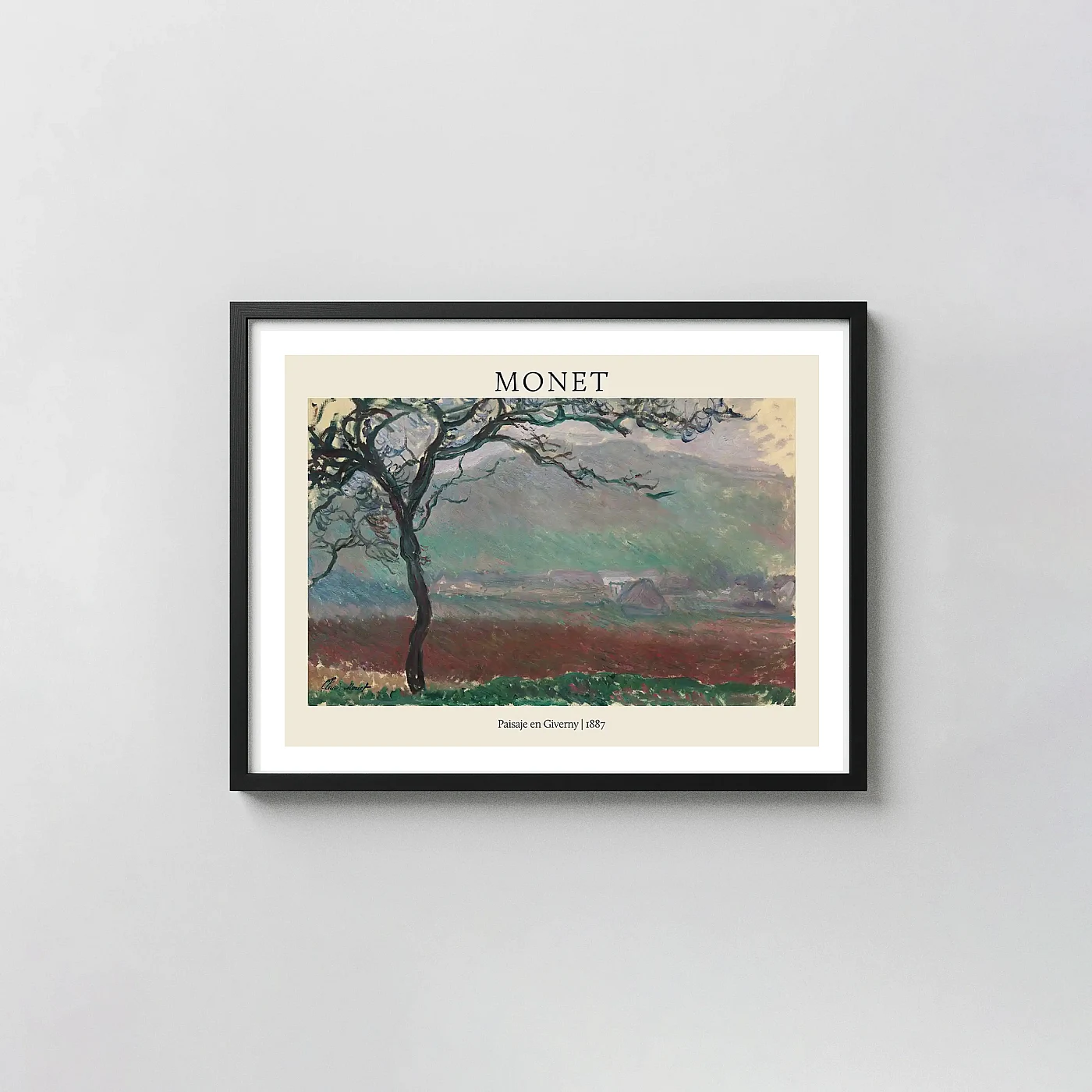 Monet's Landscape in Giverny (1887) Impressionist Fine Art Poster - fine art poster print