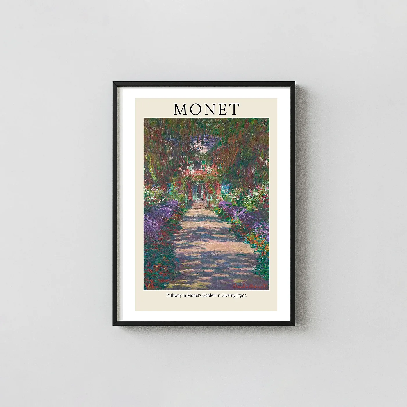 Claude Monet Pathway in Giverny Garden (1902) art print - fine art poster print