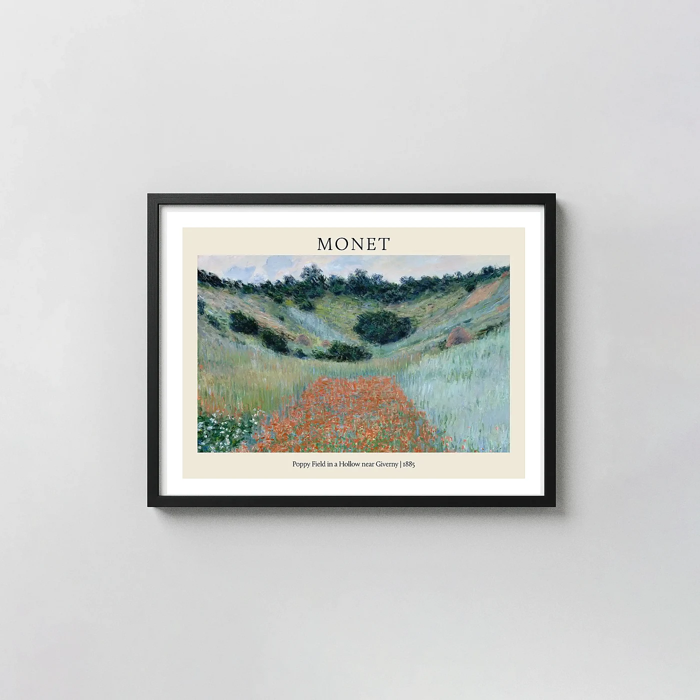 Claude Monet 'Poppy Field in a Hollow near Giverny' 1885 Impressionist Landscape art print - fine art poster print