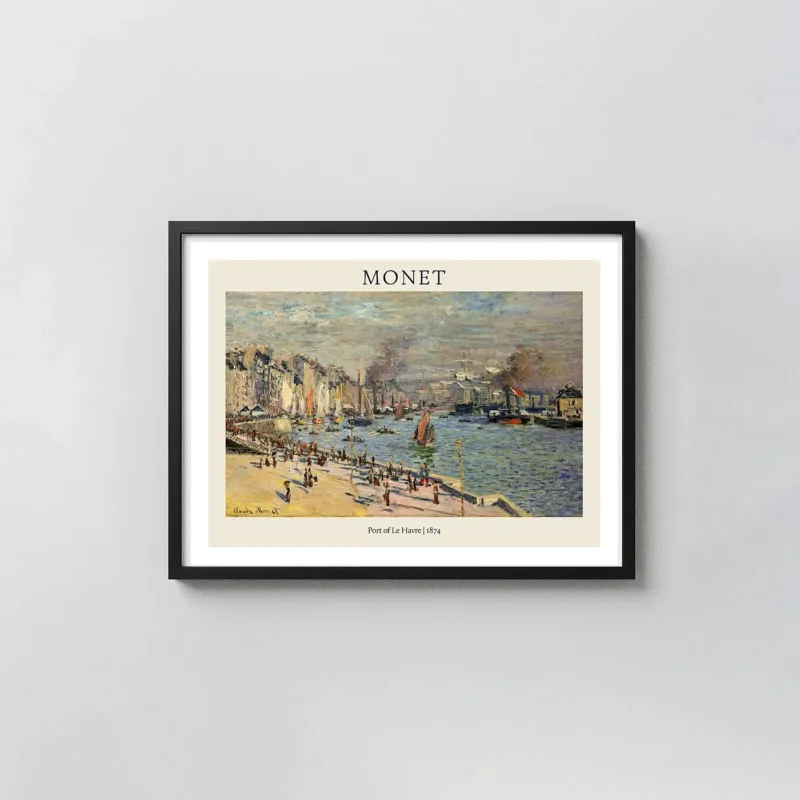 Claude Monet's Port of Le Havre (1874) Classic Impressionist Painting Print