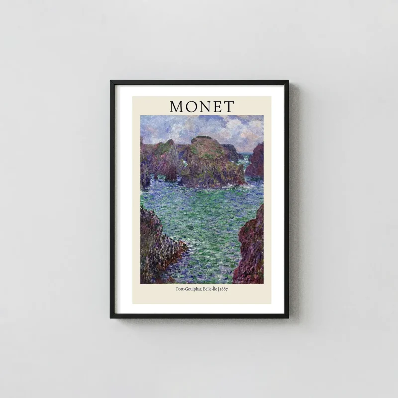 Claude Monet's Port-Goulphar, Belle-Île (1887) - Impressionist Coastal Poster