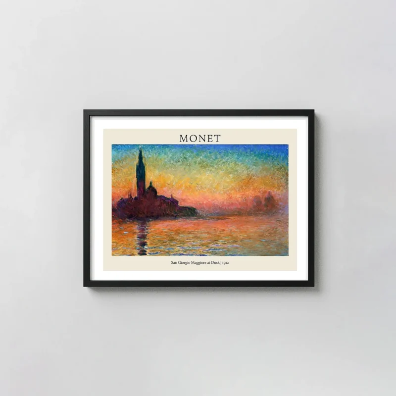 Claude Monet San Giorgio Maggiore at Dusk (1912) Poster - Impressionist Art Print