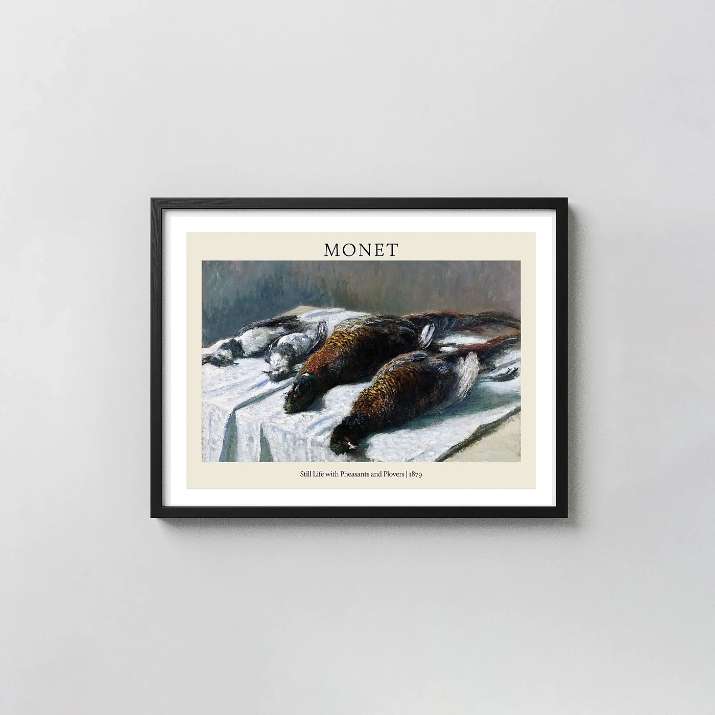 Monet's Still Life with Pheasants and Plovers (1879) Impressionist Fine art print - fine art poster print