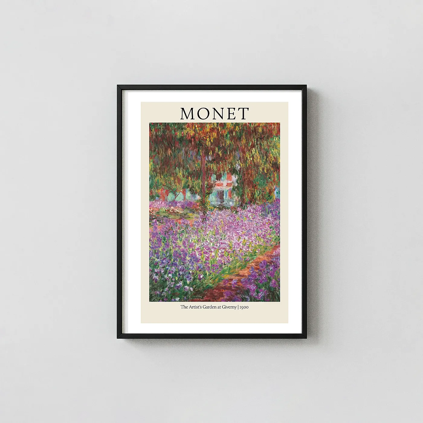 Monet's The Artist's Garden at Giverny (1900) Poster Classic Impressionist - fine art poster print