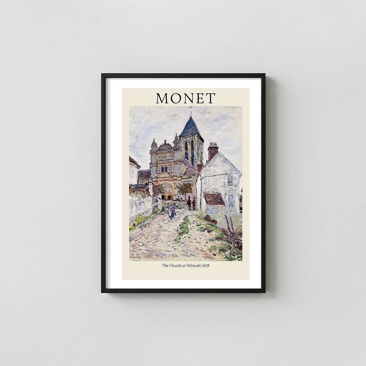 Claude Monet's 'The Church at Vétheuil, 1878' Impressionism Painting Poster - fine art poster print