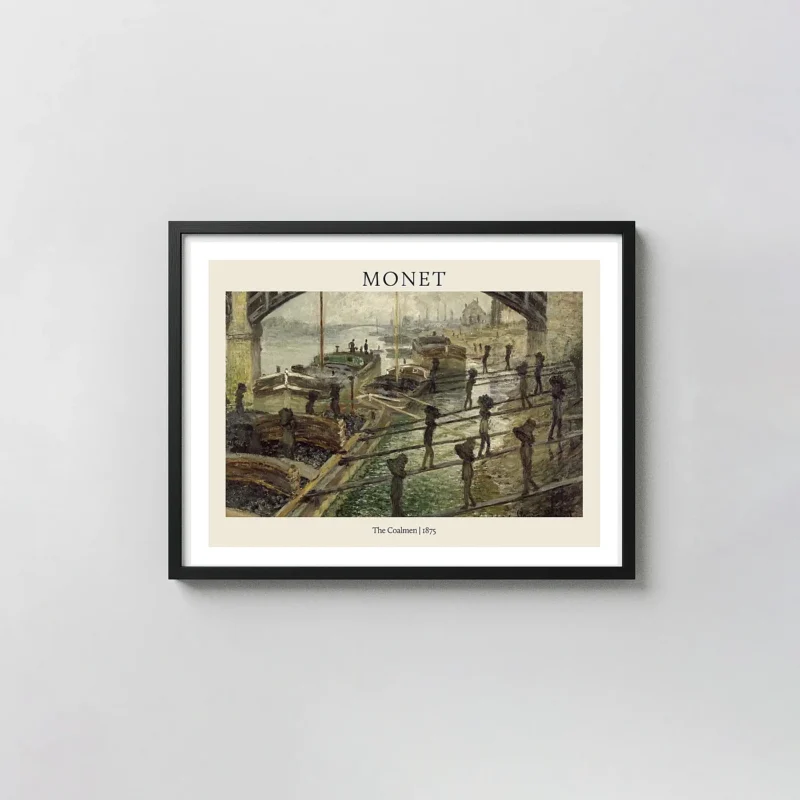 Claude Monet "The Coalmen" (1875) Poster | Impressionist Industrial Art Print