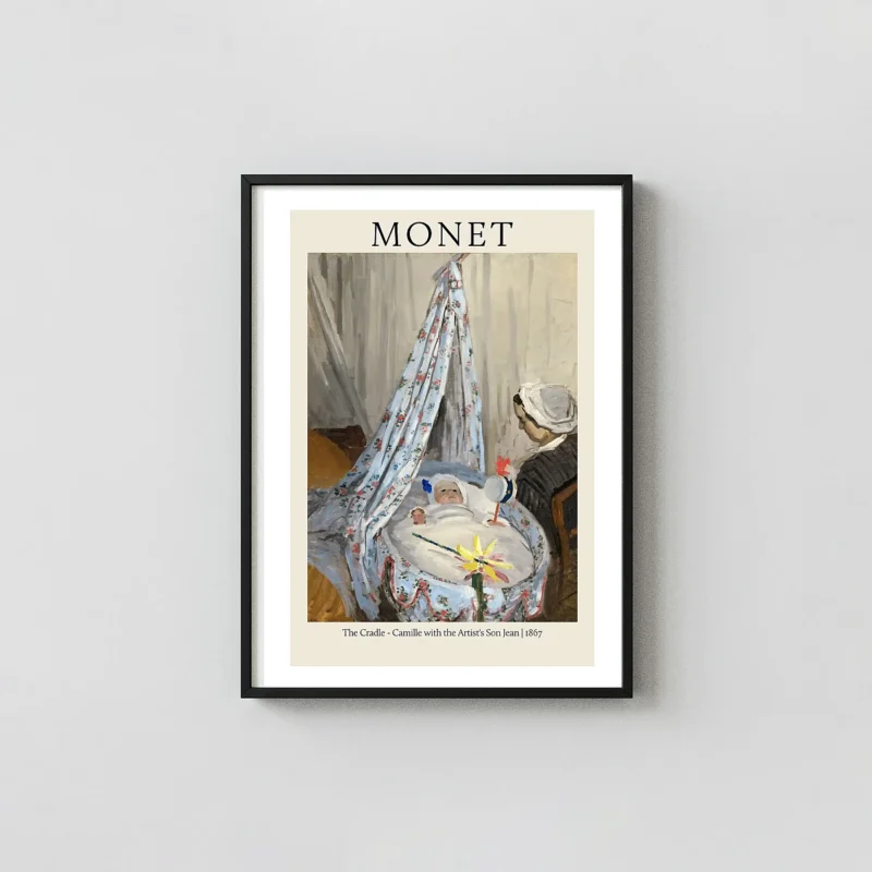 Claude Monet, The Cradle (1867) Poster | Impressionist Mother and Child Art Print