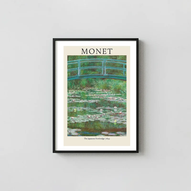 Claude Monet's "The Japanese Footbridge" (1899) Art Poster | Giverny Water Lilies Print
