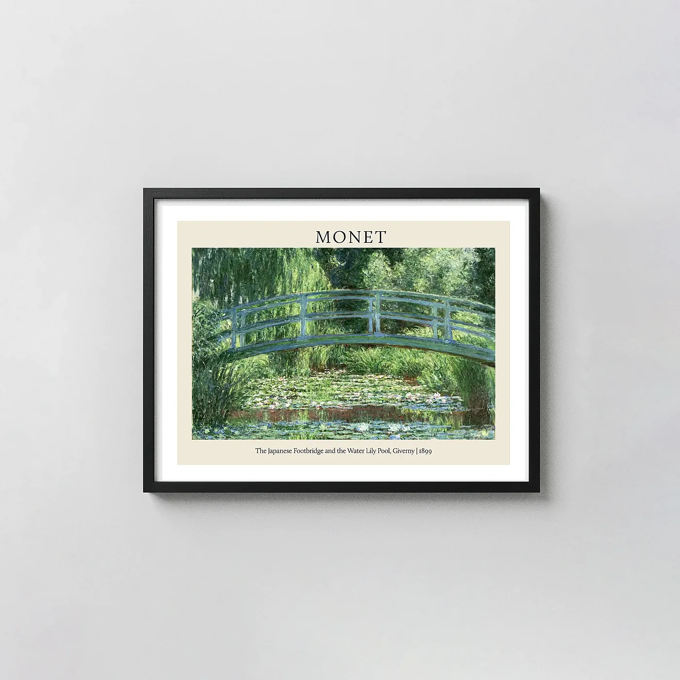 Claude Monet's Japanese Footbridge & Water Lily Pool, Giverny (1899) Poster - fine art poster print