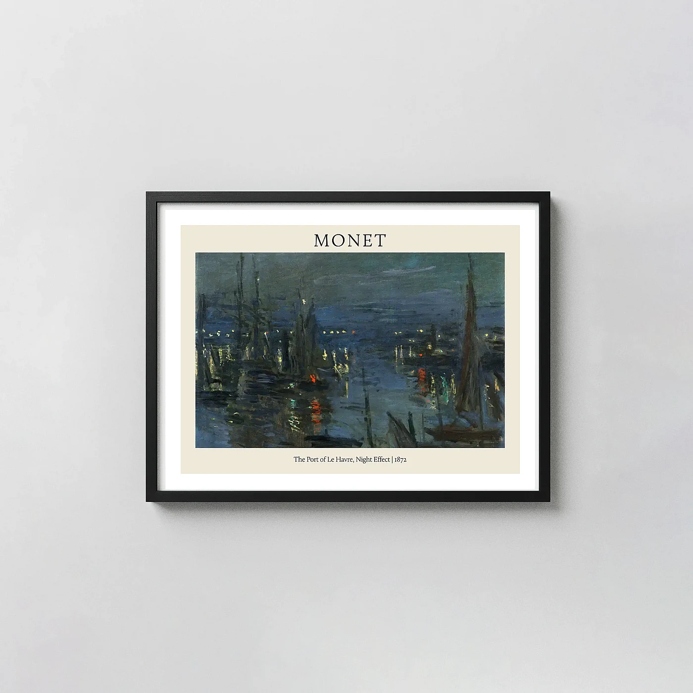 Claude Monet art print The Port of Le Havre, Night Effect 1872 Impre - fine art poster print
