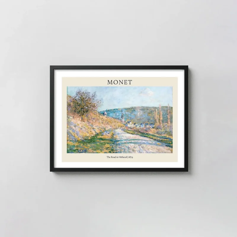 Claude Monet's "The Road to Vétheuil" 1879 Impressionist Landscape Poster