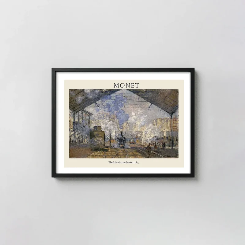 Claude Monet's 'The Saint-Lazare Station' (1877) Impressionist Masterpiece Art Print