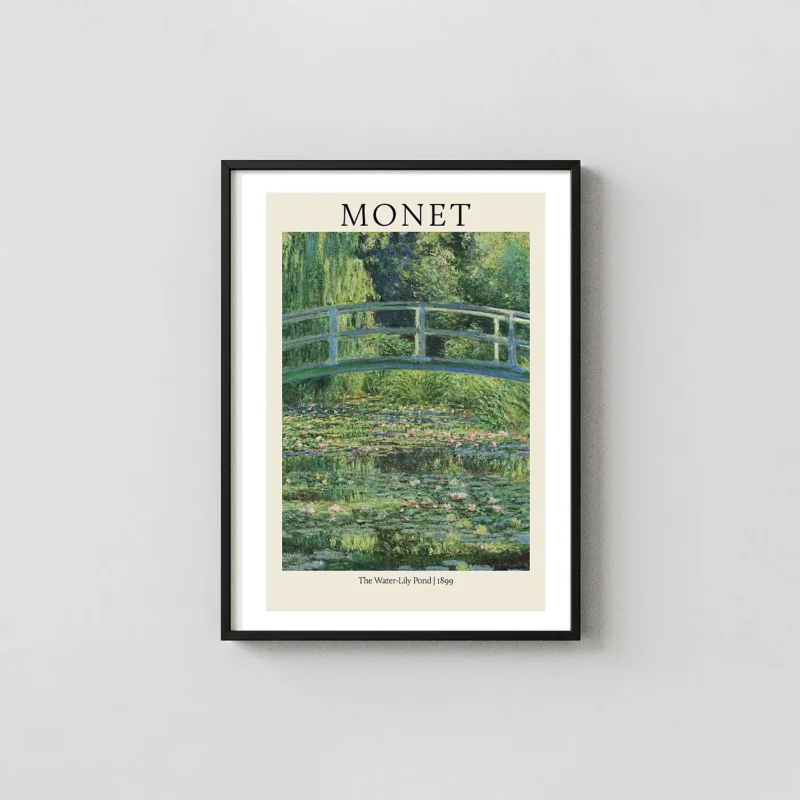 Claude Monet "The Water-Lily Pond 1899" Japanese Bridge Giverny Impressionism Poster