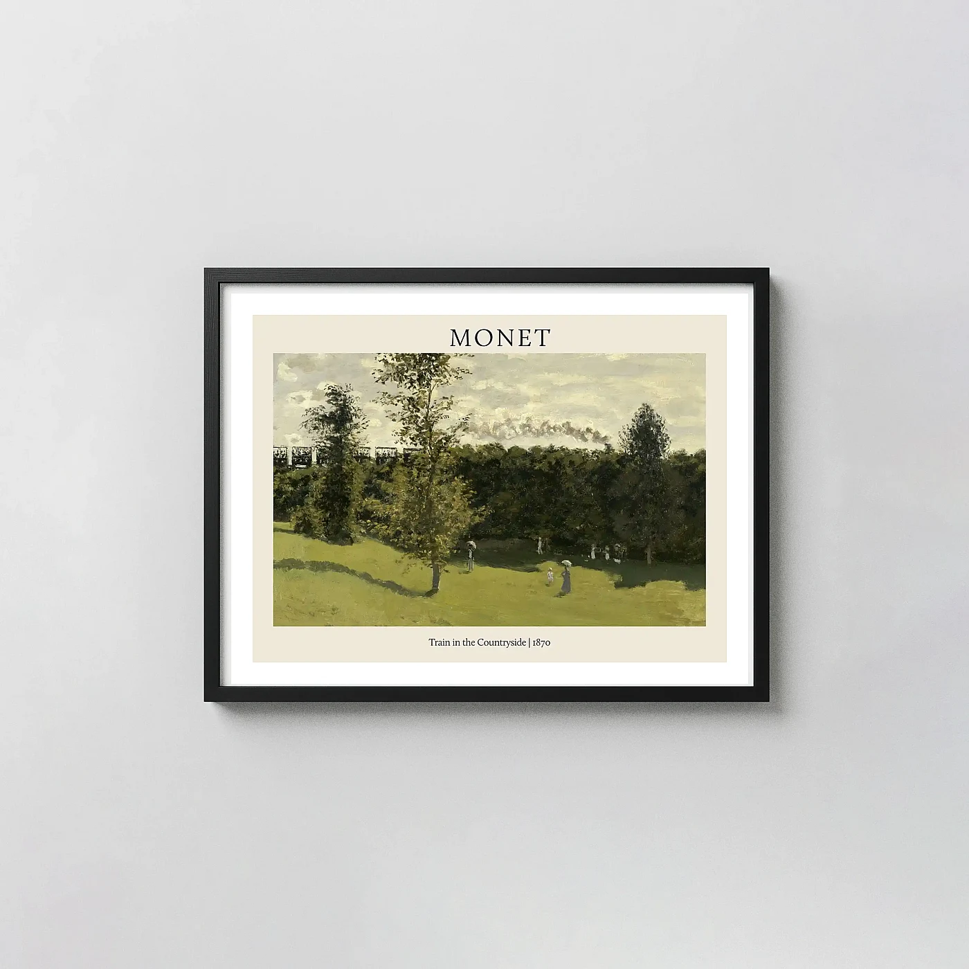 Claude Monet "Train in the Countryside" (1870) Impressionist art print - fine art poster print