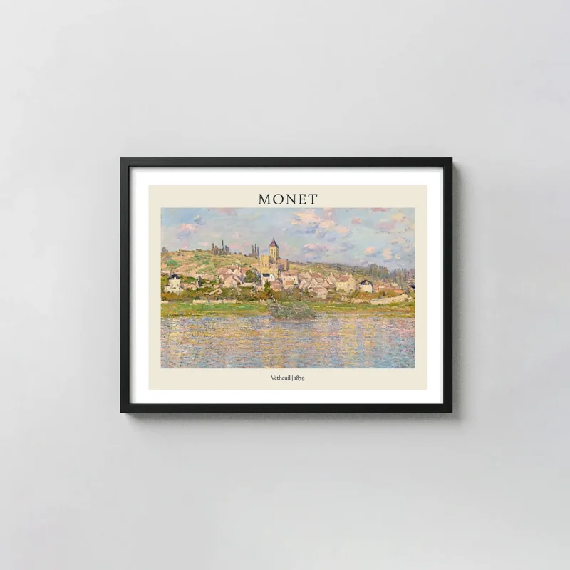Claude Monet: Vétheuil Village Landscape (1879) - Classic Impressionism Art Print
