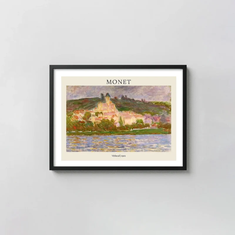 Claude Monet Vétheuil Landscape Poster | Classic Impressionism Fine Art Print