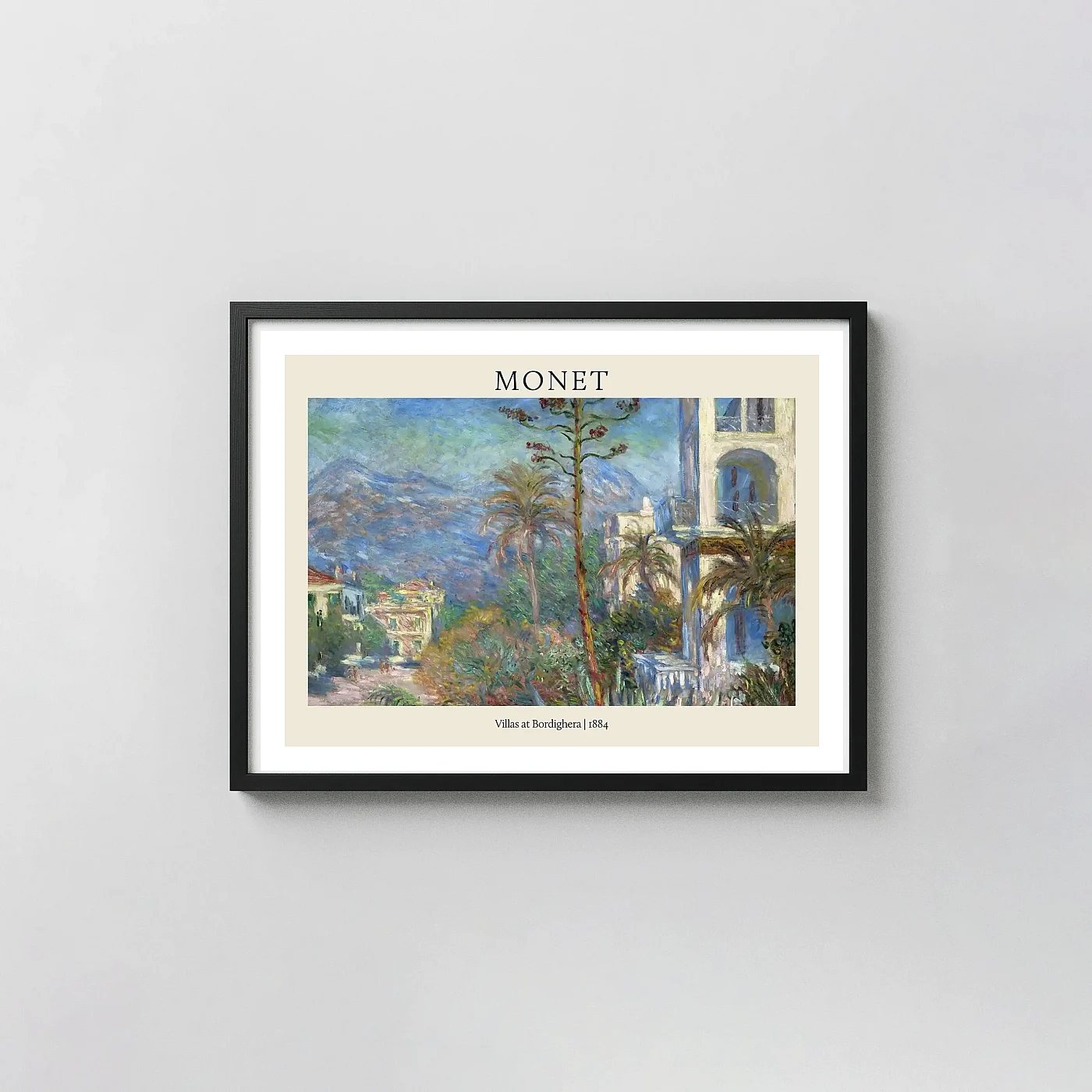 Claude Monet "Villas at Bordighera" (1884) Impressionist Italian Coast Landscape Poster - fine art poster print