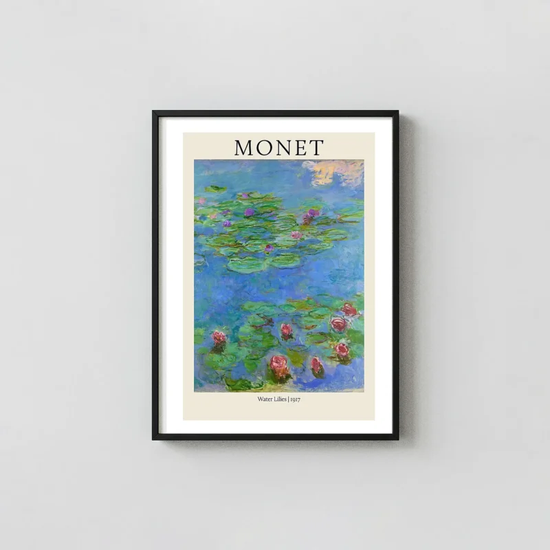 Monet's Water Lilies (1917) Impressionism Poster | Giverny Garden Art Print