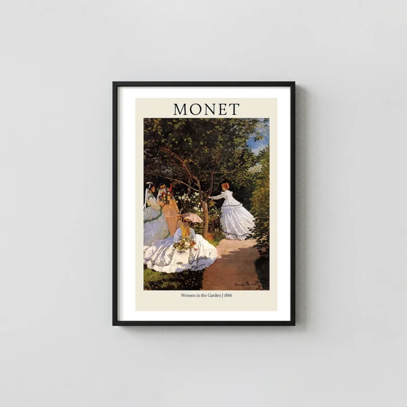 Claude Monet's 'Women in the Garden' (1866) Impressionist Fine Art Poster