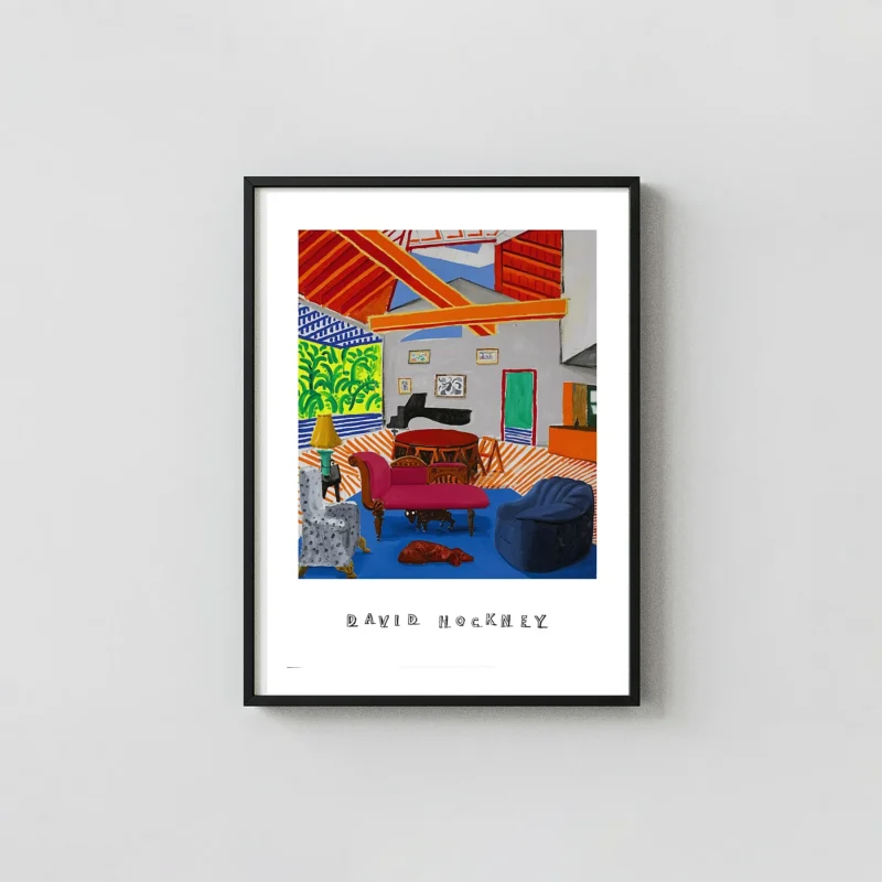 David Hockney The Room, Tarzana Poster | Colorful Modern Art Print