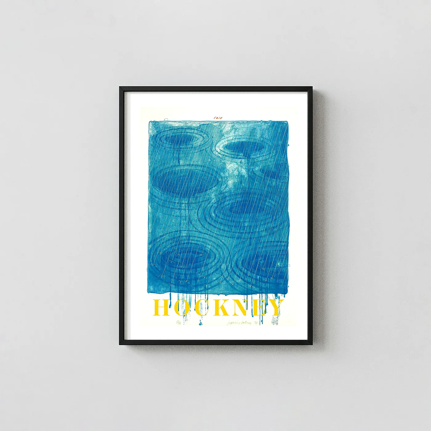 David Hockney 'Rain' Print (1973) - fine art poster print
