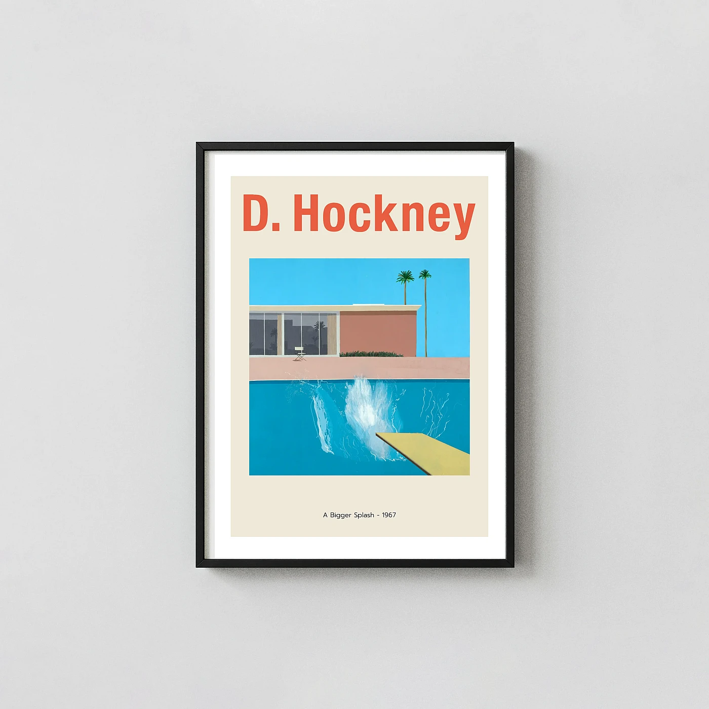 David Hockney "A Bigger Splash" 1967 Poster Mid-Century Modern Poolside - fine art poster print
