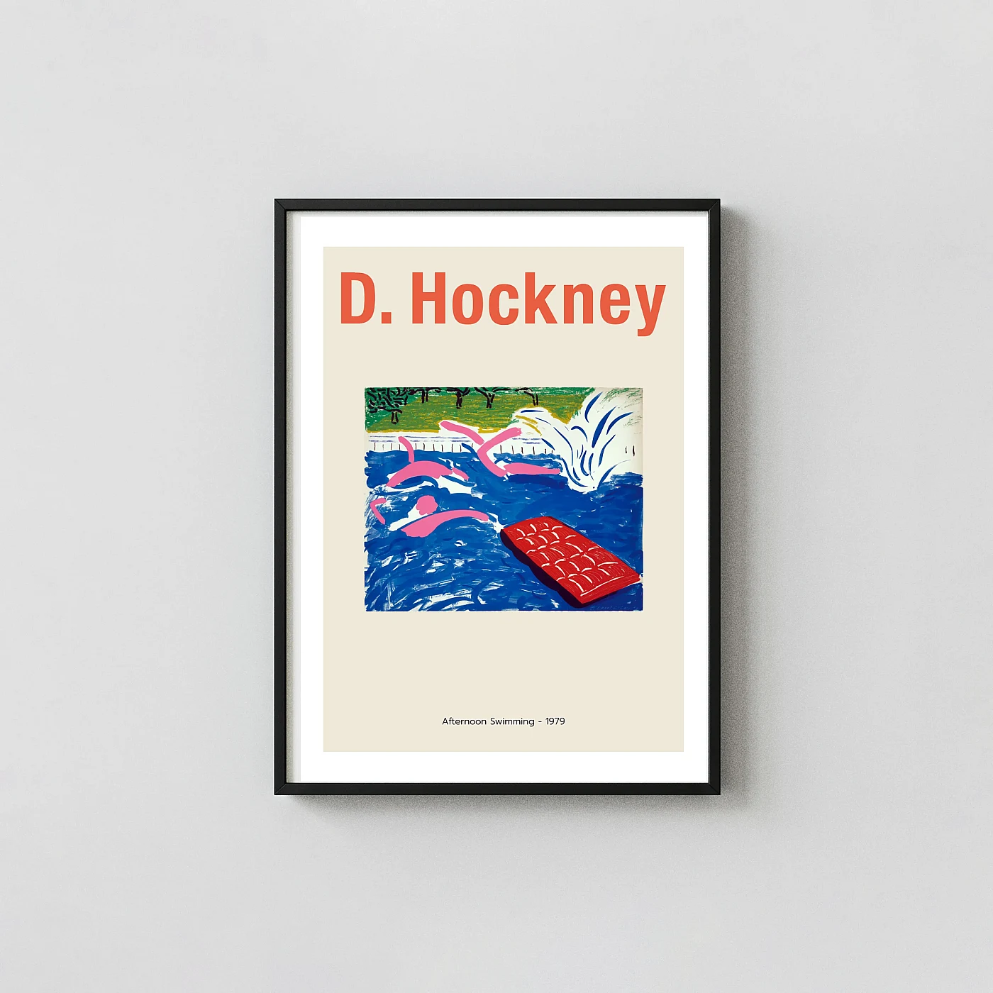 David Hockney Poster Afternoon Swimming (1979) Abstract Pool - fine art poster print