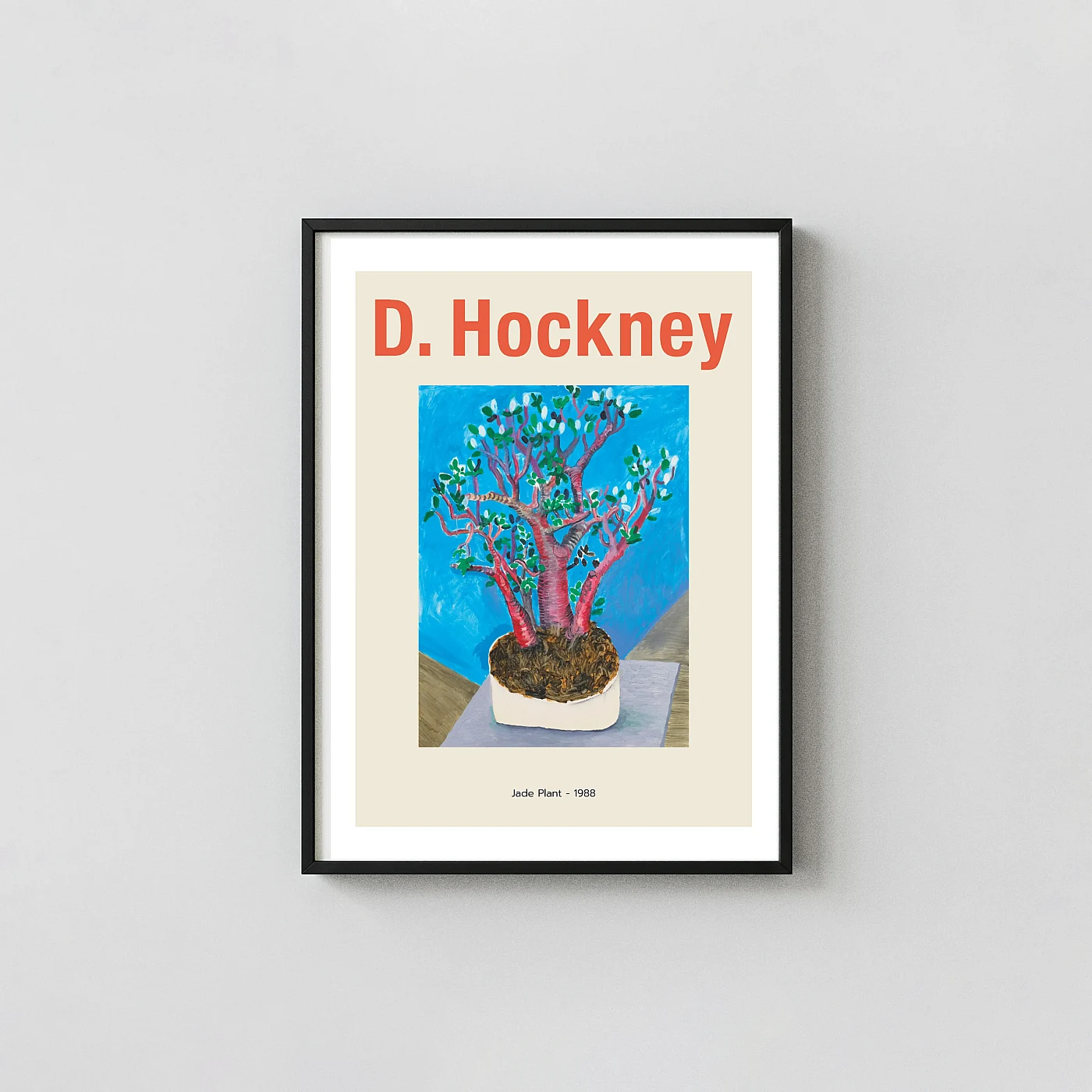 David Hockney Poster "Jade Plant" (1988) Vibrant Botanical Pop - fine art poster print
