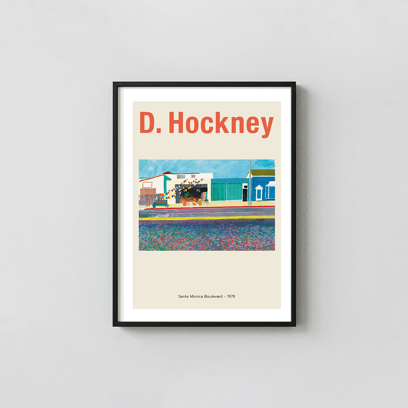 David Hockney "Santa Monica Boulevard 1978" Pop Art Poster - fine art poster print