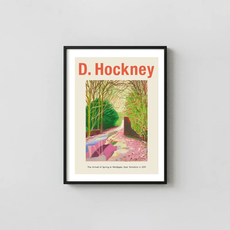 David Hockney's 'The Arrival of Spring in Woldgate, 2011' Exhibition Art Poster