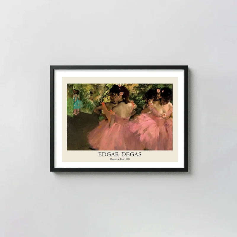 Edgar Degas Dancers in Pink (1876) Poster | Classic Ballet Impressionism Print