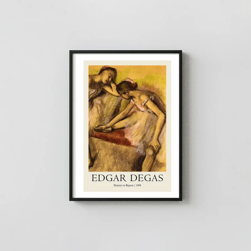 Edgar Degas "Dancers in Repose" 1898 Pastel Art Print | Ballet Wall Decor