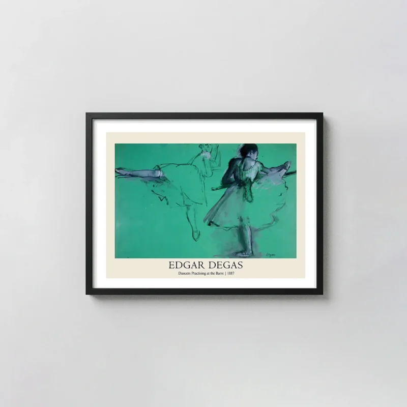 Degas Dancers Practising at the Barre (1887) Poster | Ballet Practice Art Print