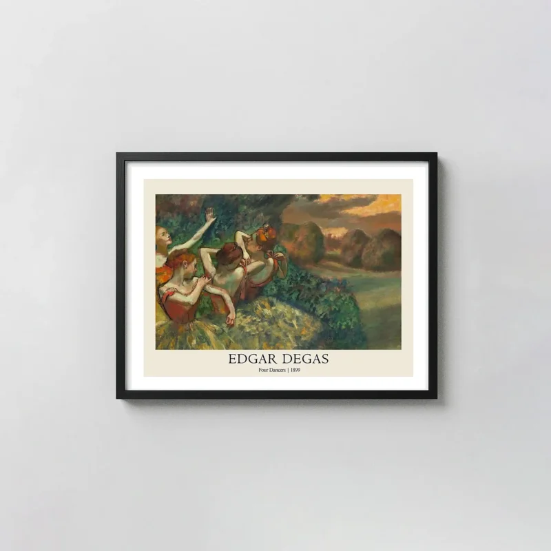 Edgar Degas - Four Dancers (1899) Vintage Ballet Art Print Poster