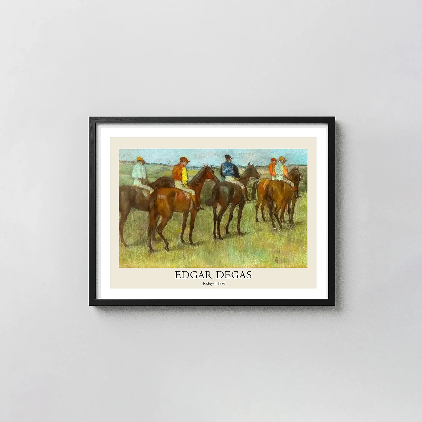 Edgar Degas 'Jockeys' (1886) Fine Art Poster Classic Impressionist Horse Racing - fine art poster print