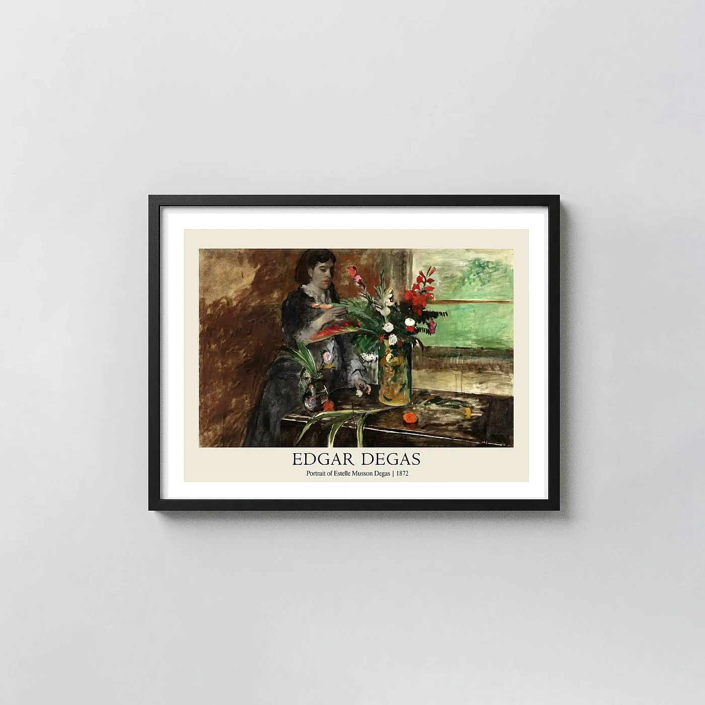 Edgar Degas Portrait of Estelle Musson Degas (1872) Fine Art Reproduction Poster - fine art poster print