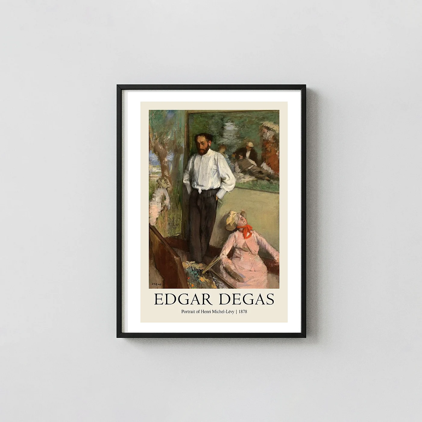Edgar Degas Portrait of Henri Michel-Lévy (1878) Impressionist art print - fine art poster print