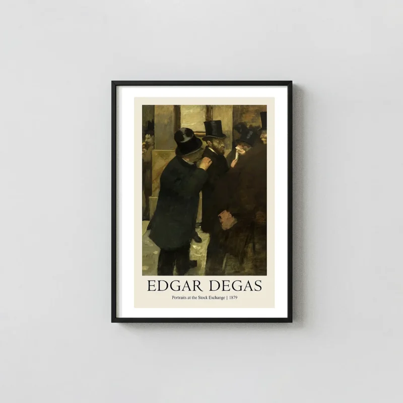 Edgar Degas: Portraits at the Stock Exchange (1879) Museum Art Print
