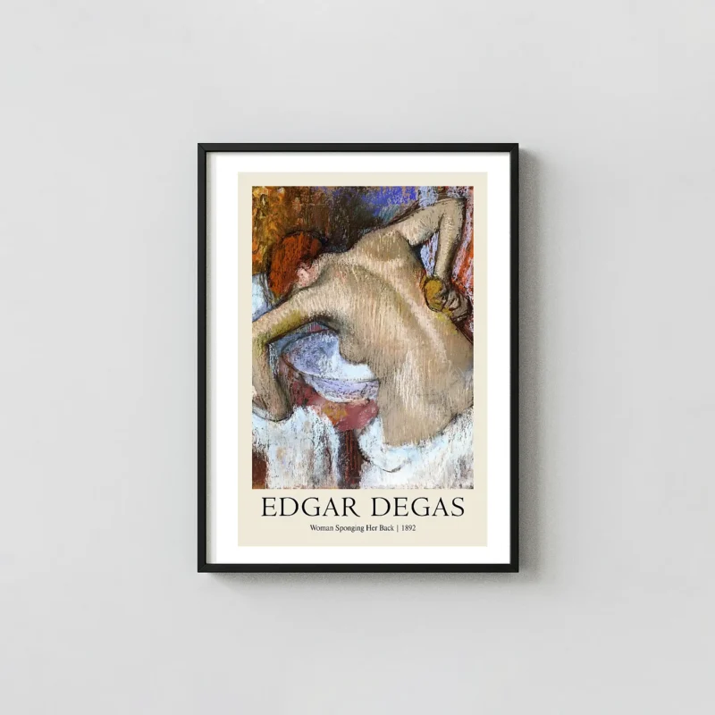 Edgar Degas Poster - Woman Sponging Her Back (1892) Pastel Art Print