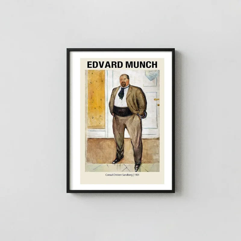 Edvard Munch "Consul Christen Sandberg" (1901) Norwegian Expressionist Portrait Poster